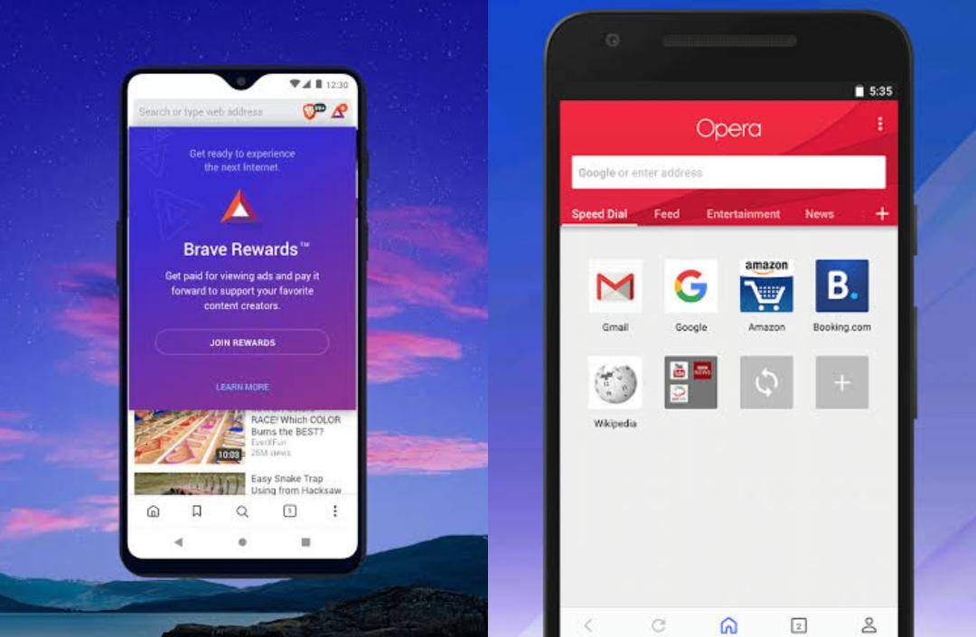 Brave dan Opera Browser untuk Android 