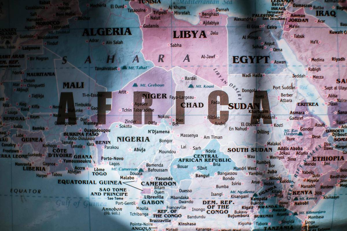 Ilustrasi peta benua Afrika. (pexels.com/Nothing Ahead)