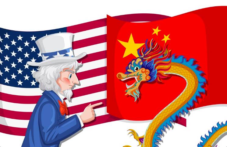 Ilustrasi Amerika dan China (freepik.com)