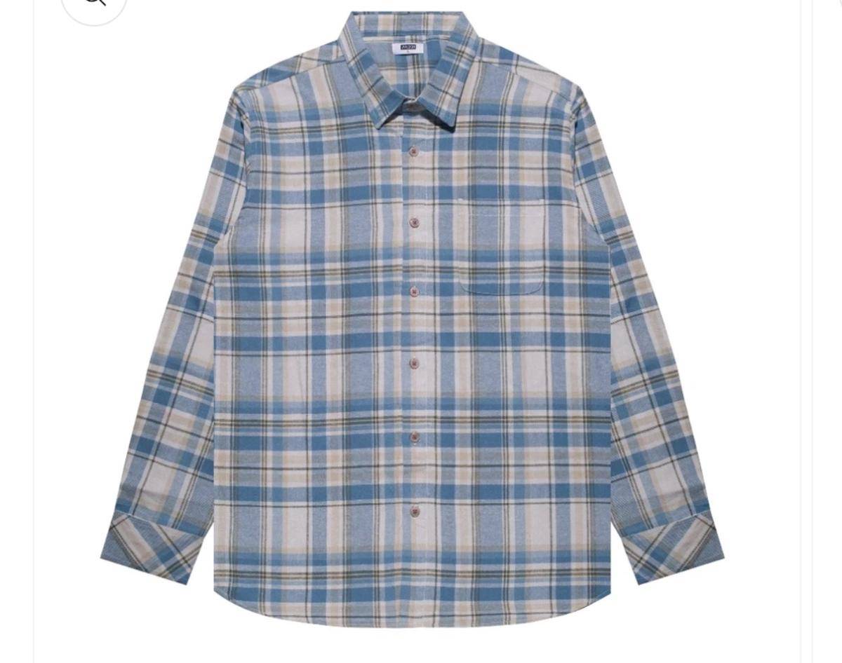 M231 Kemeja Pria Flannel Panjang Biru | 0033 /m231.com)