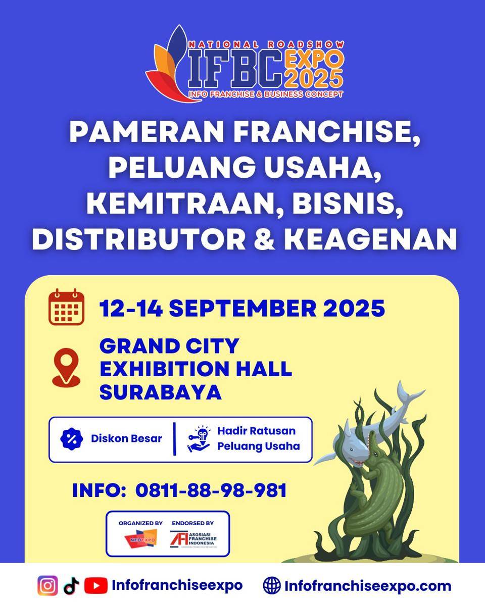Poster pameran Info Franchise & Business Concept Expo (IFBC) 2025. (https://www.instagram.com/infofranchiseexpo)