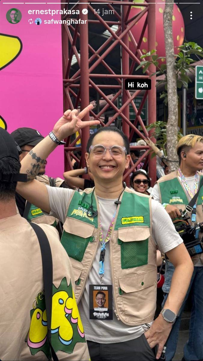 Ernest Prakasa syuting film baru di Pestapora
