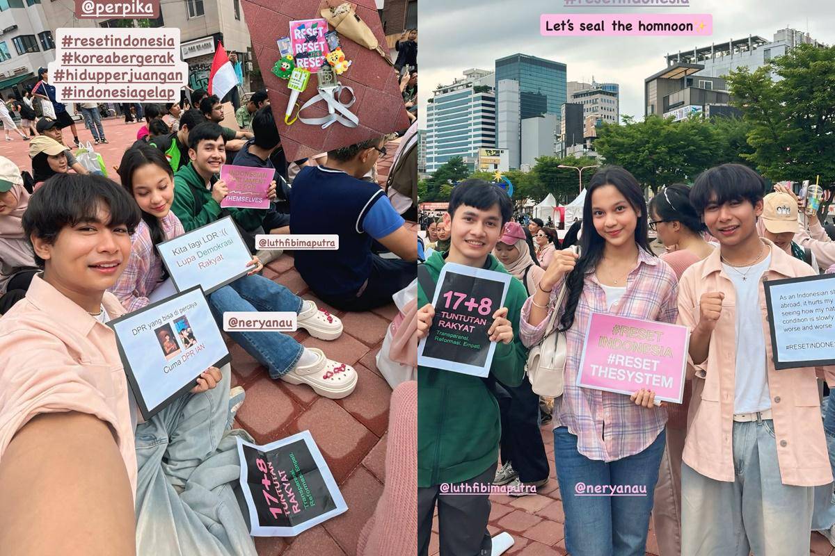 Khai, Nerya dan Luthfi ikut aksi tuntutan 17+8 di Korea