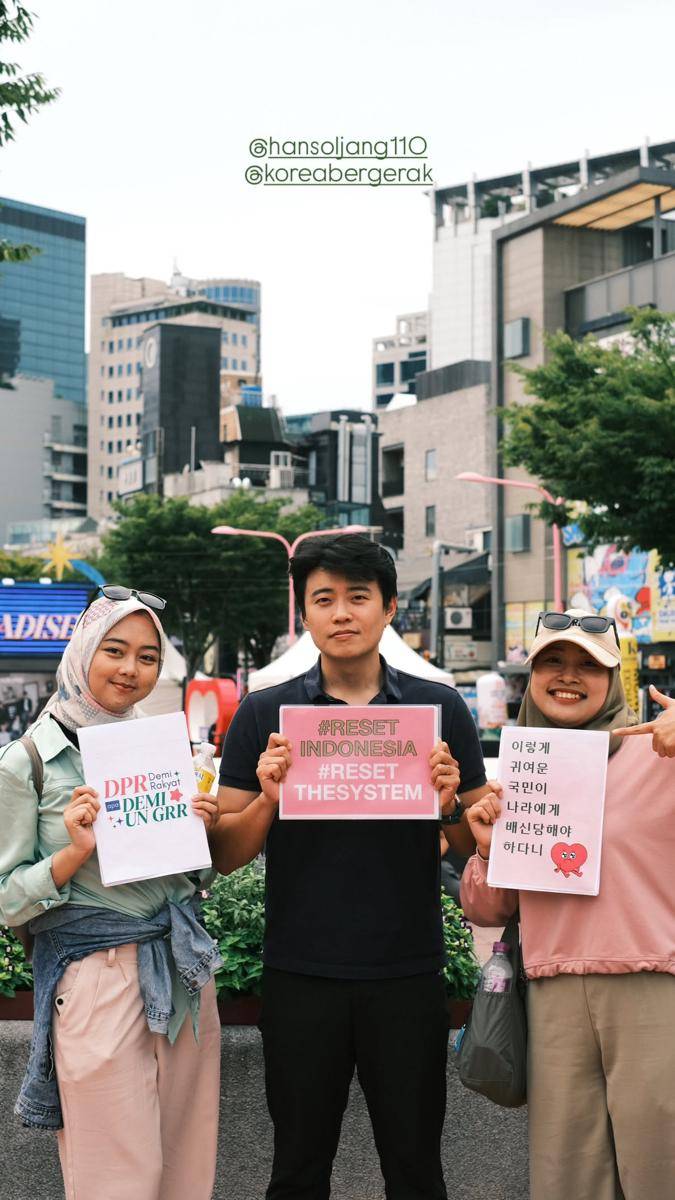 Khai, Nerya dan Luthfi ikut aksi tuntutan 17+8 di Korea