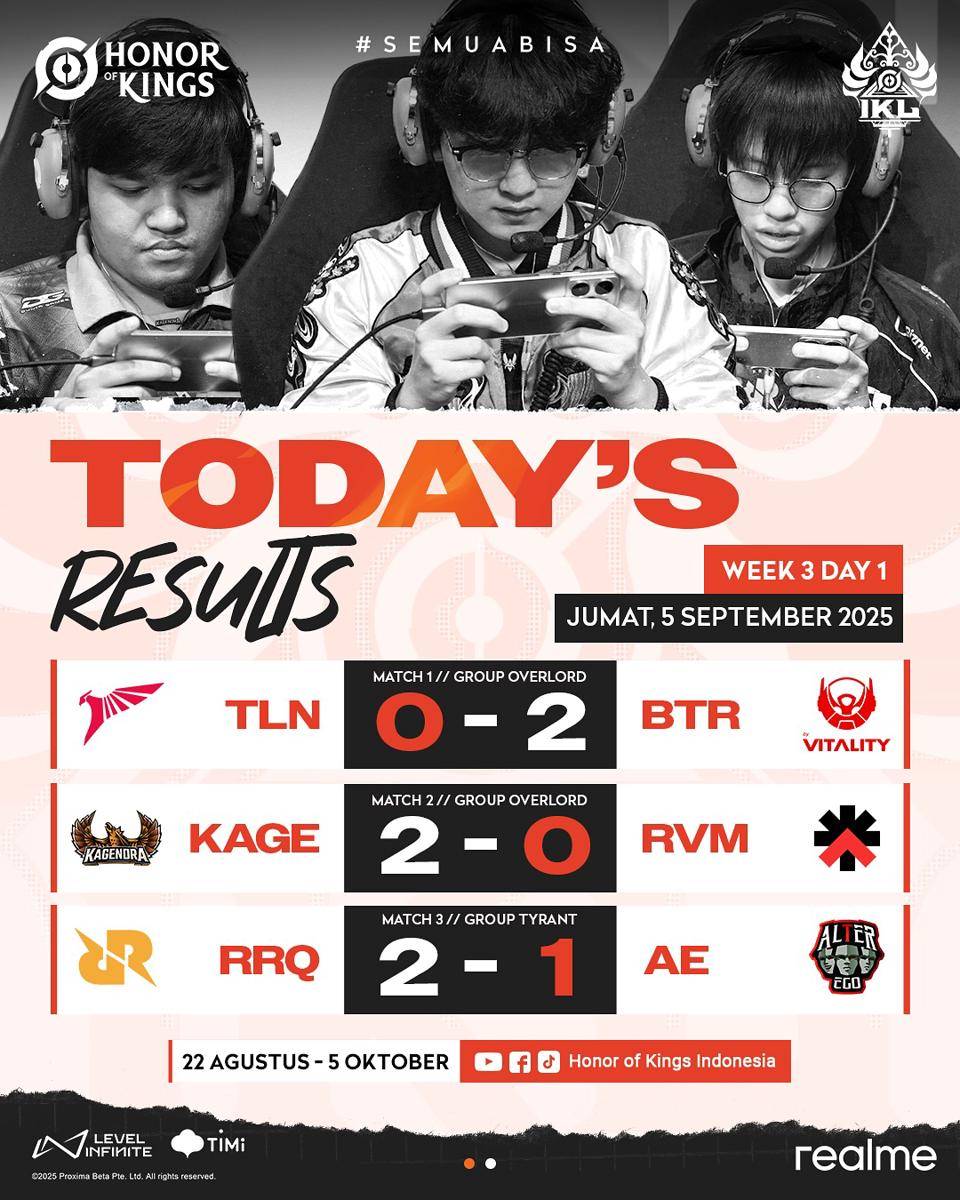 Recap Match HOK IKL FALL 2025 Week 3 Day 1