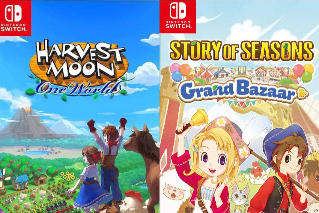 sampul game Harvest Moon: One World dan SoS: Grand Bazaar 