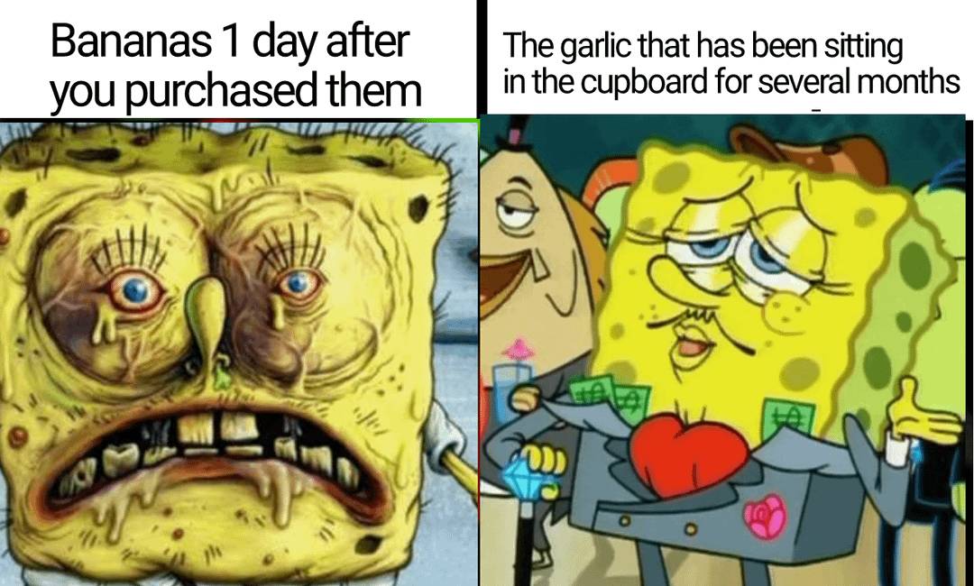 meme SpongeBob tentang bawang