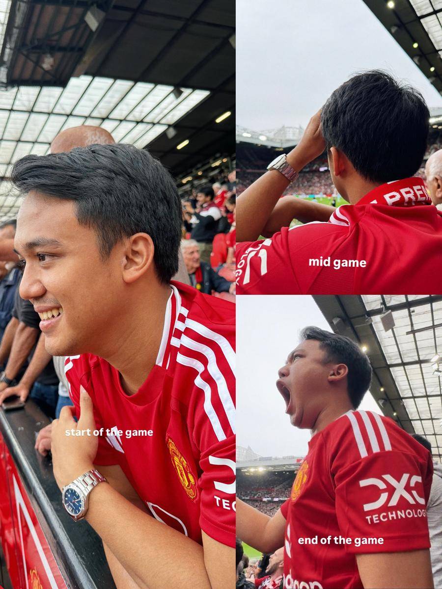 Namira Adjani dan suami nonton pertandingan Manchester United di Inggris