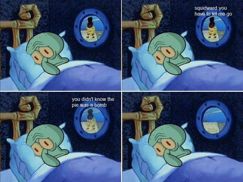 meme momen sedih dalam SpongeBob