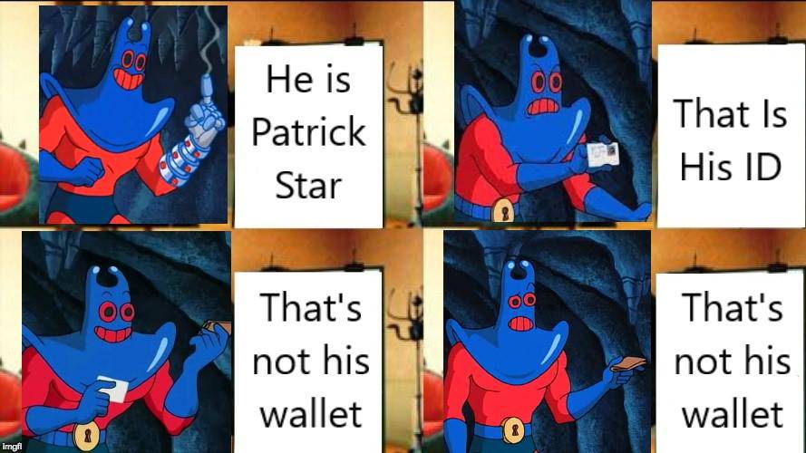 meme SpongeBob tentang dompet
