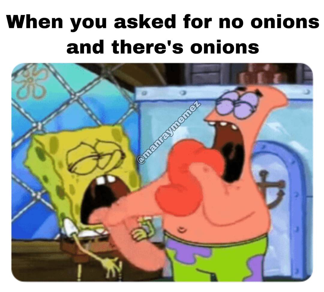 meme SpongeBob tentang bawang