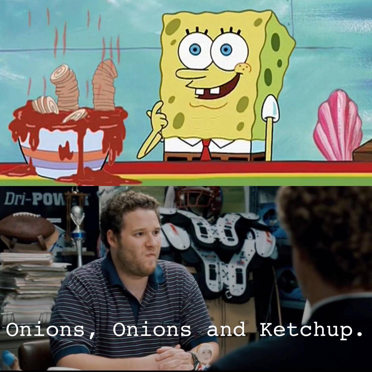 meme SpongeBob tentang bawang
