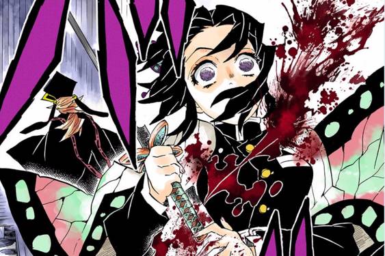 Doma melukai Shinobu. (dok. Shueisha/Demon Slayer: Kimetsu no Yaiba)