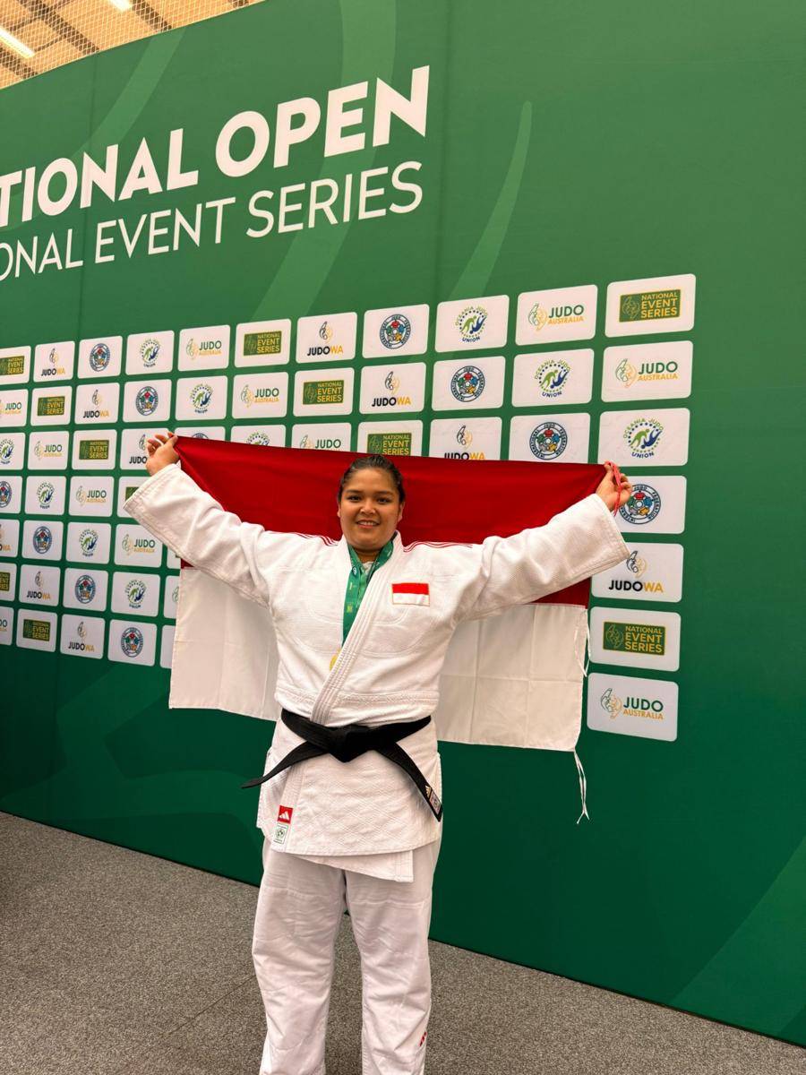 Pejudo putri andalan Lampung, Indah Permatasari saat di Perth Internasional Open 2025. (IDN Times/istimewa)
