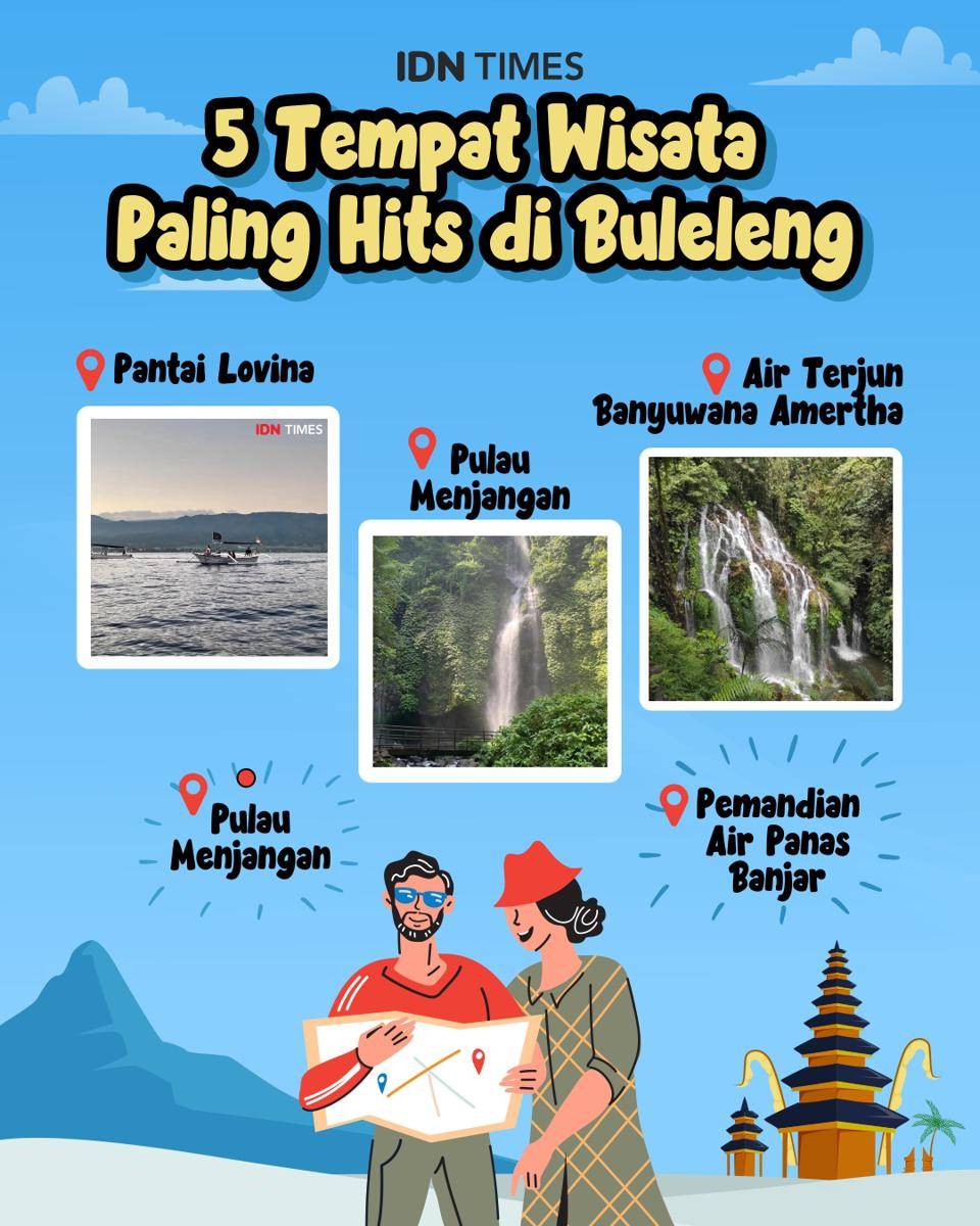 Infografik wisata hits di Buleleng Bali  