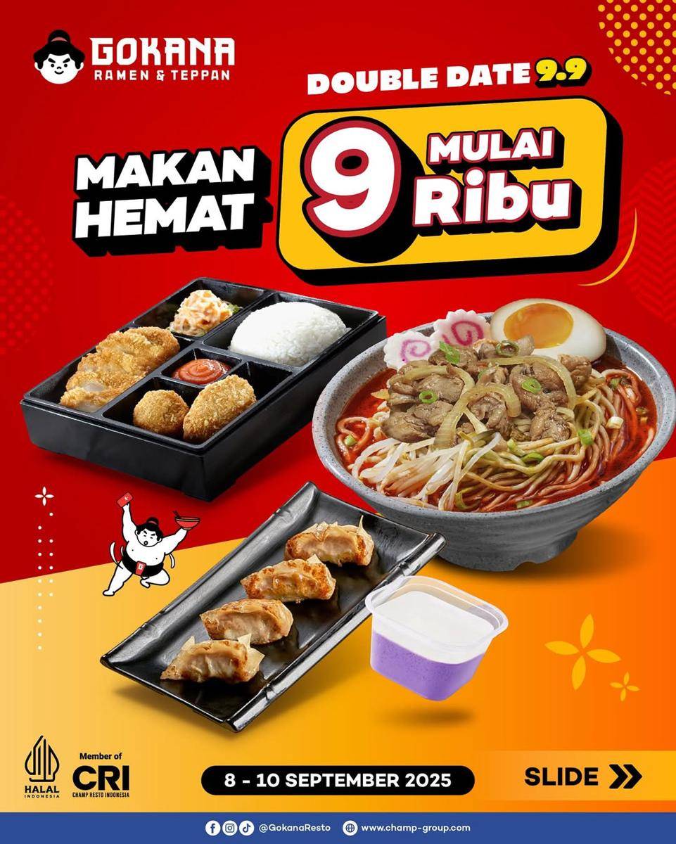 Promo Gokana Ramen & Teppan 9.9 2025