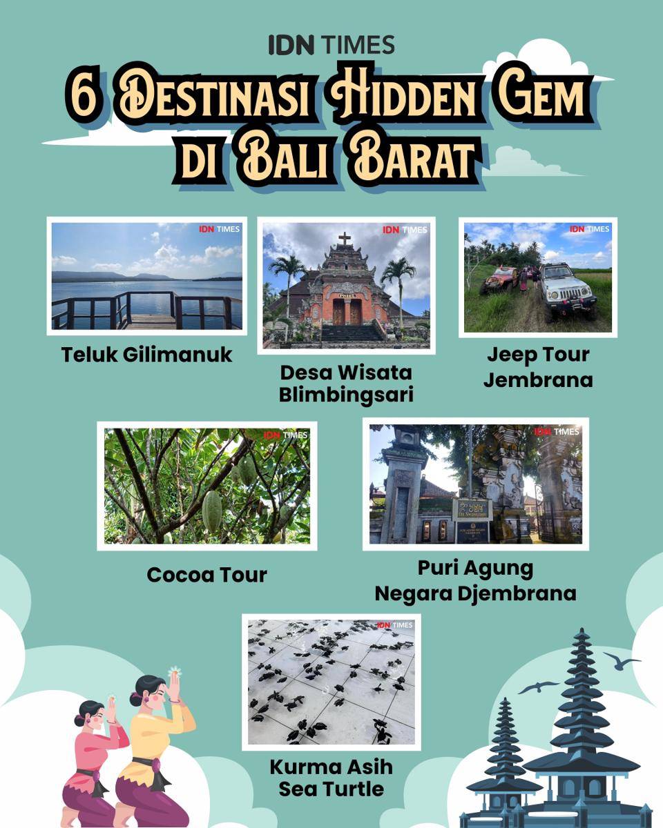 Infografik wisata hidden gem di Bali Barat  
