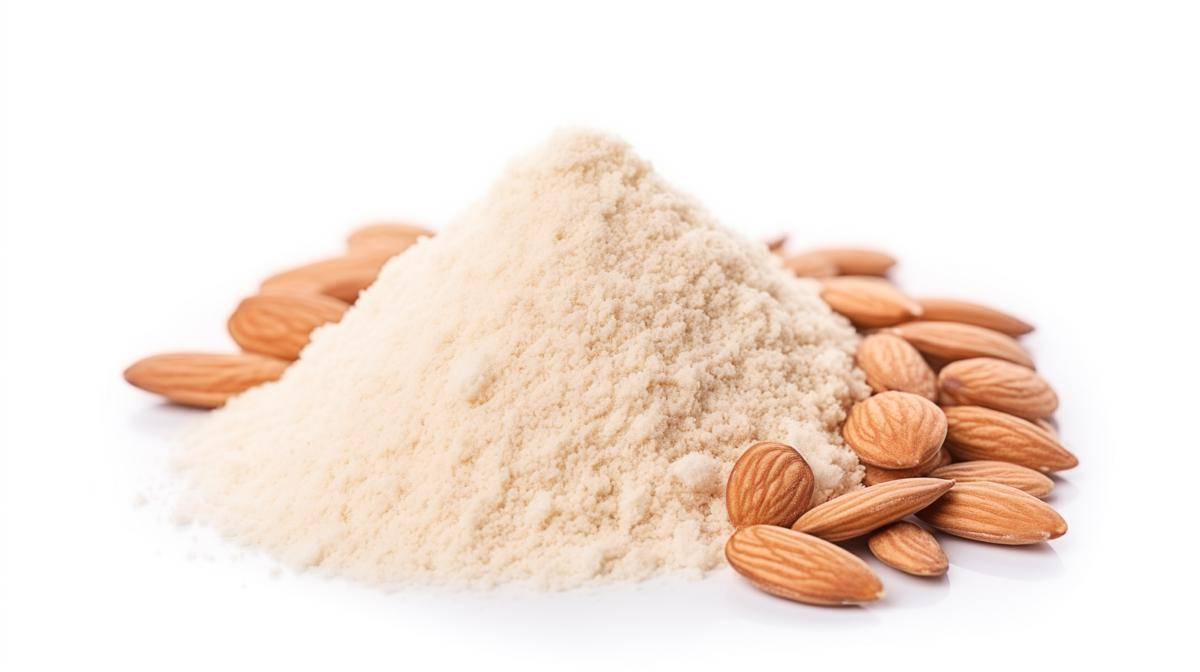 ilustrasi almond bubuk (vecteezy.com/Tatiana Vinichenko)