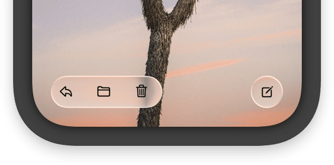Tampilan Terbaru Navigation Bar Sebagai Liquid Glass