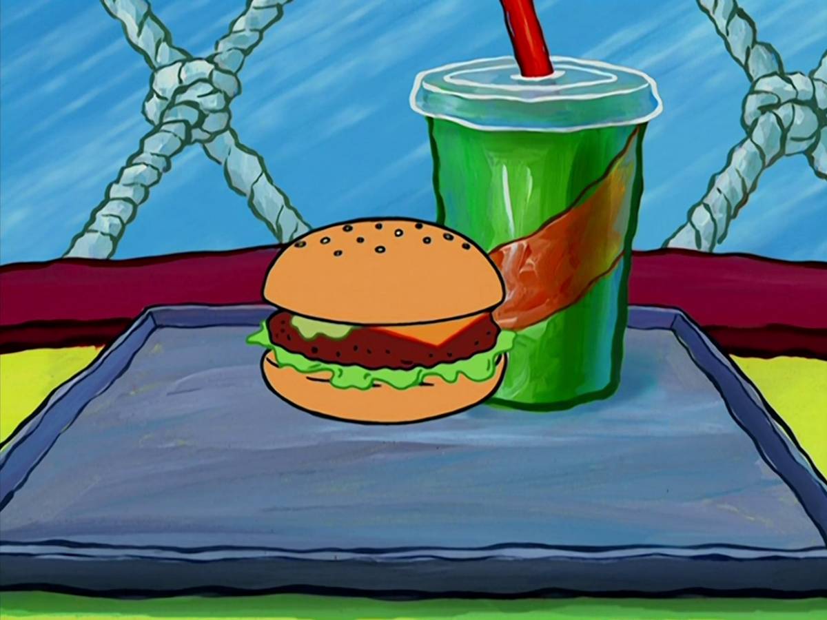 Krabby Patty yang muncul di kartun SpongeBob