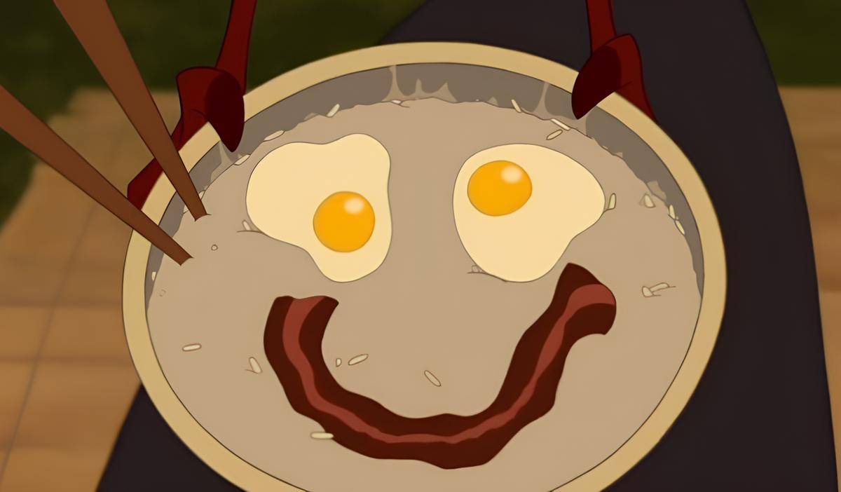 Congee, bubur yang dibuat oleh Mushu di film "Mulan"