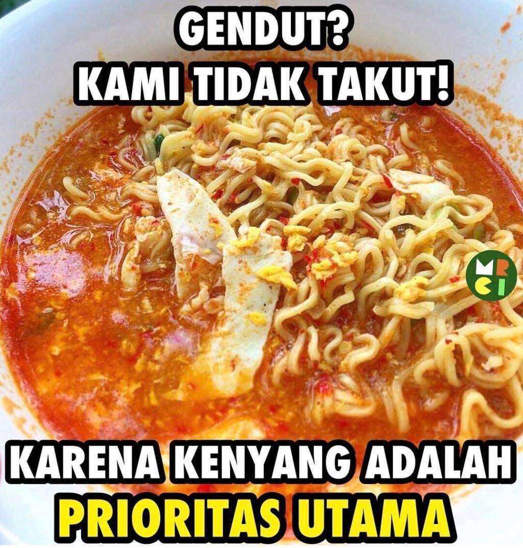 meme berat badan naik 