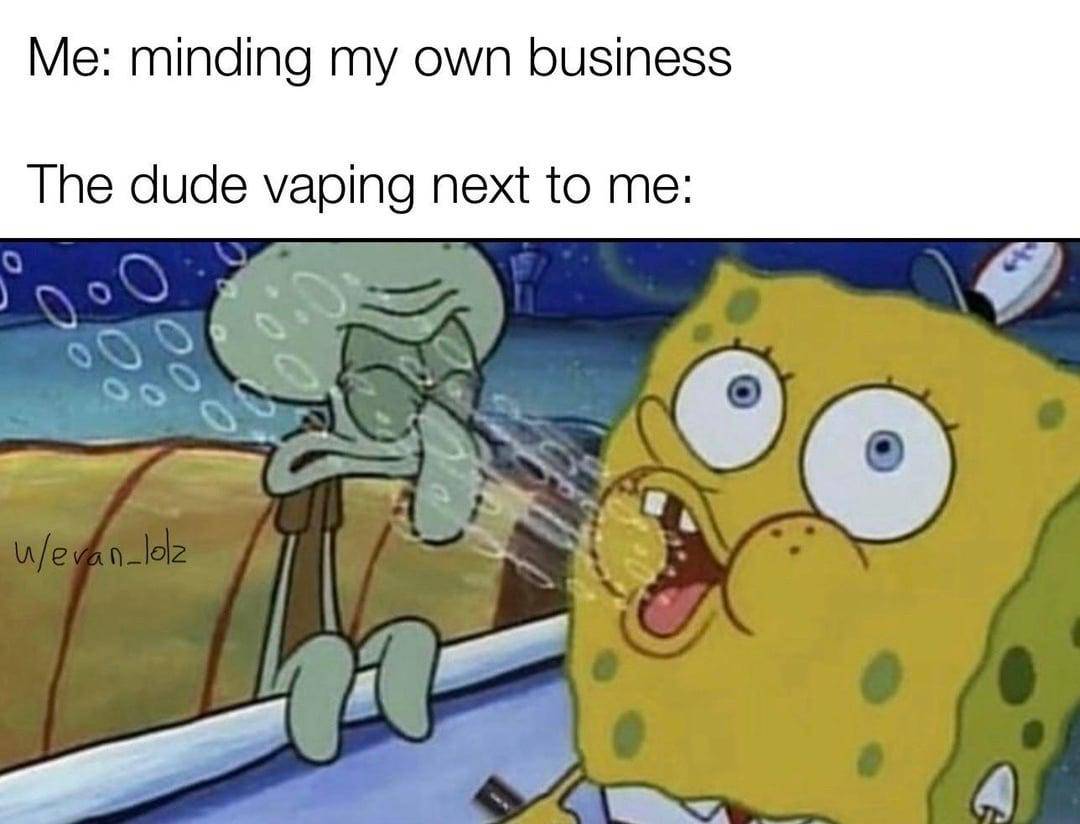 meme SpongeBob tentang bau gak sedap