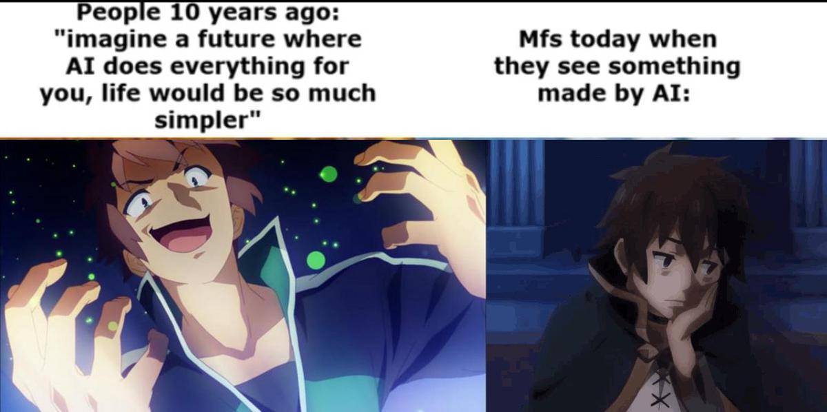 meme anime tentang AI