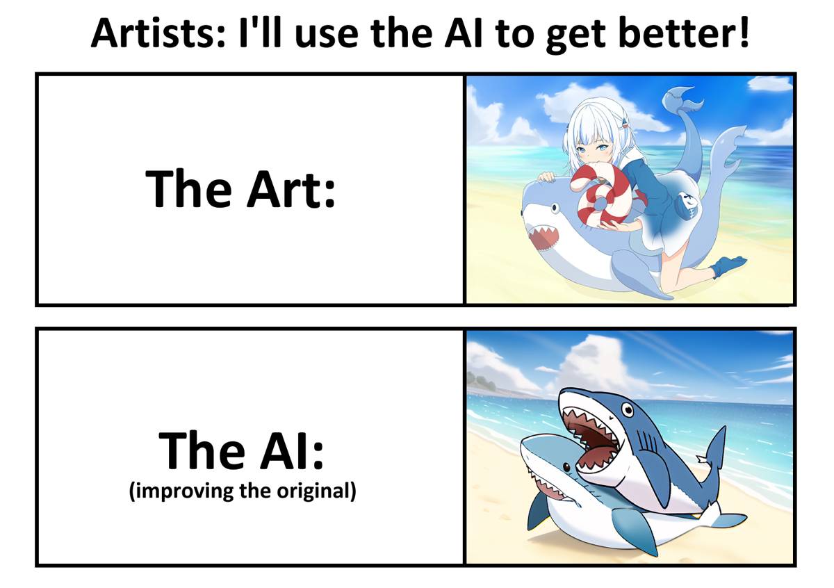 meme anime tentang AI