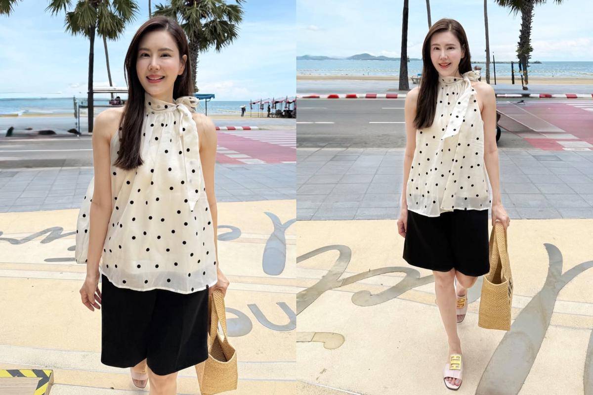 OOTD feminin bergaya santai ala Jeab Pijittra 