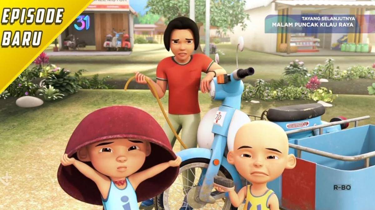cuplikan Upin dan Ipin episode Motor Kapcai