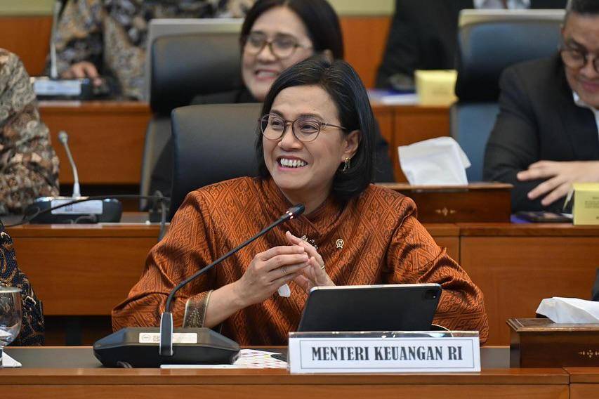 Sri Mulyani menghadiri rapat kerja bersama Badan Anggaran DPR RI.
