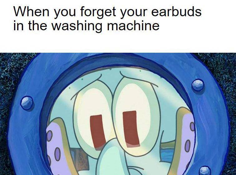 meme SpongeBob tentang mencuci