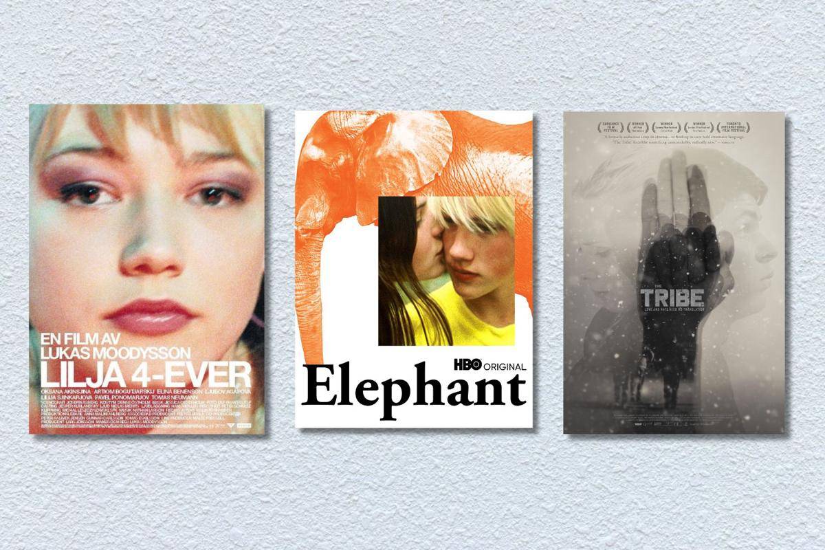 poster film Lilya 4-ever, Elephant, dan The Tribe