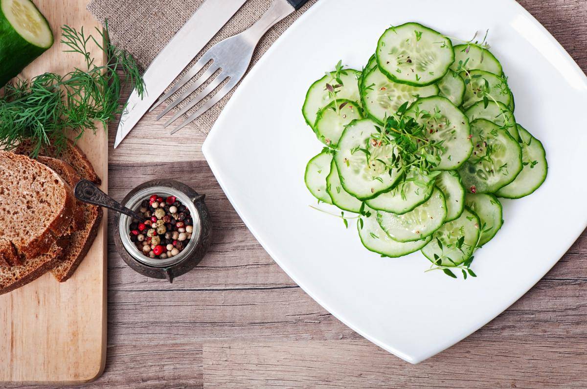 Potret salad timun