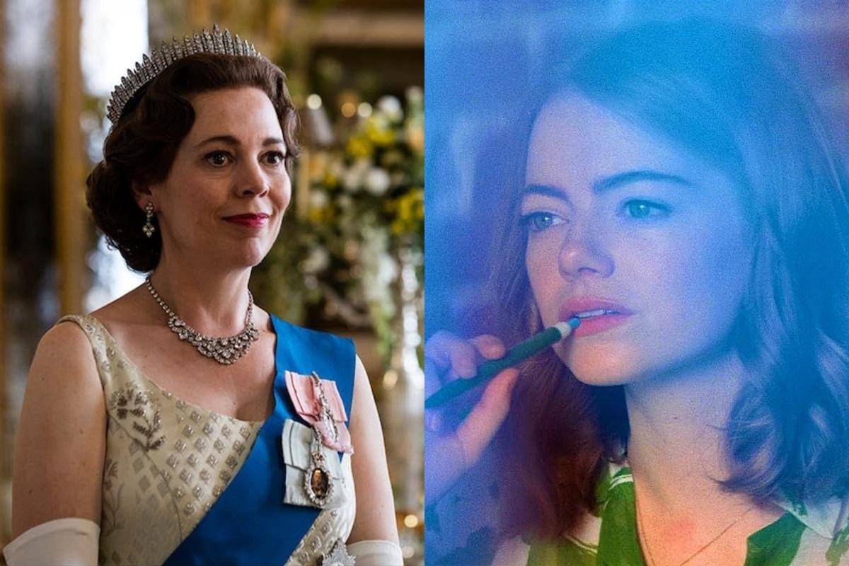 Olivia Colman dan Emma Stone