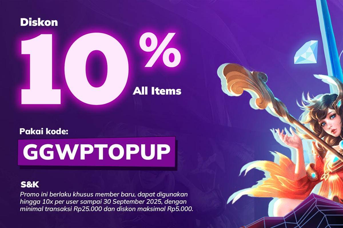 Nikmati diskon 10% untuk pengguna baru GGWP Top Up! (Dok. GGWP)