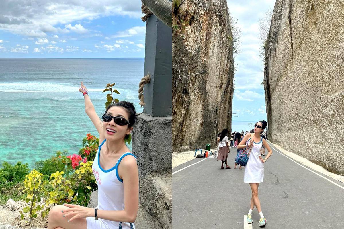 potret Dara 2NE1 jalan-jalan di Bali