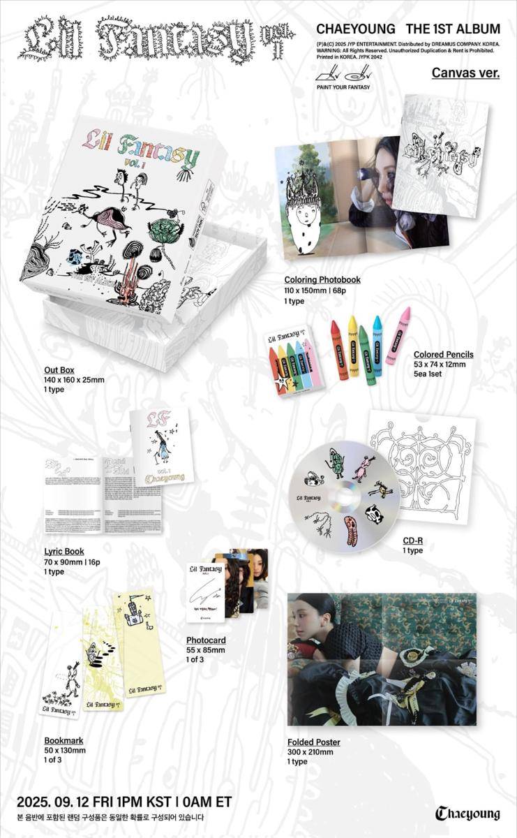Desain Album Lil Fantasy Vol.1 Canvas Ver. (x.com/JYPETWICE)