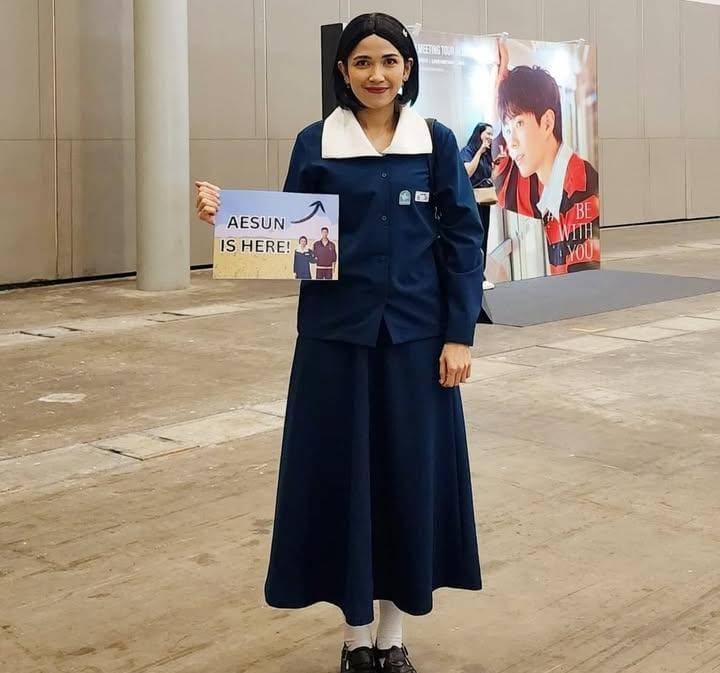 potret Dinda Kanya Dewi jadi Aesun di fan meeting Park Bo Gum