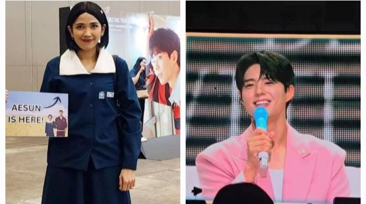 potret Dinda Kanya Dewi jadi Aesun di fan meeting Park Bo Gum