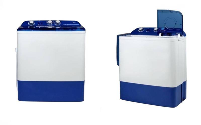 potret mesin cuci 2 tabung kapasitas 8 kg 