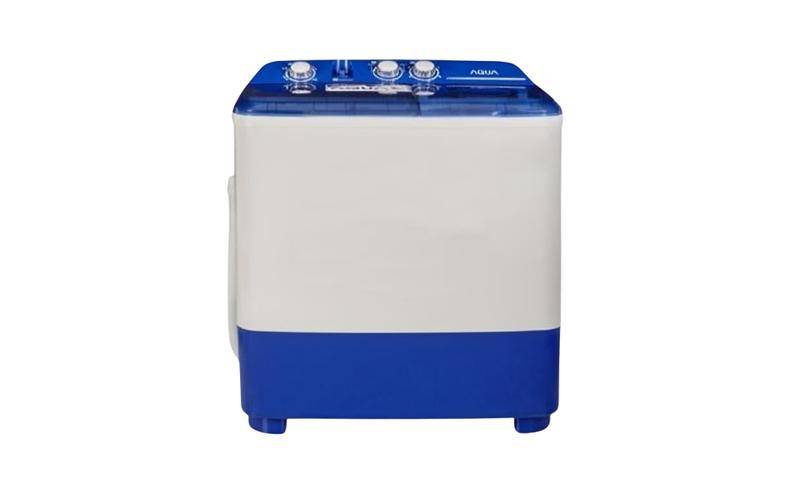 potret AQUA Elektronik Mesin Cuci QW-870XT 2 Tabung Kapasitas 8 KG