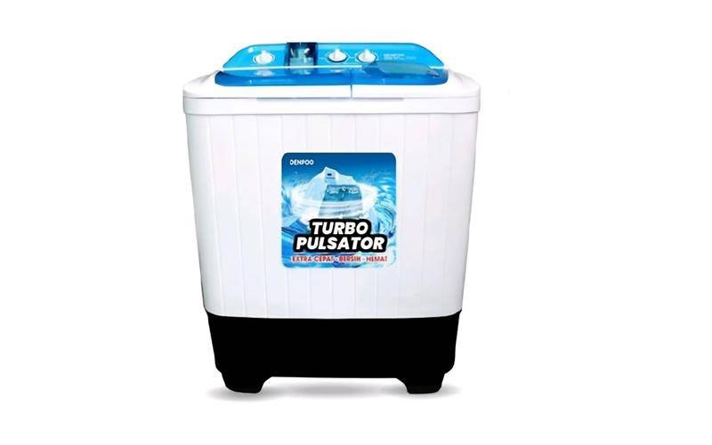 potret Denpoo Mesin Cuci 2 Tabung DW 8908 TURBO FULSATOR 8 KG