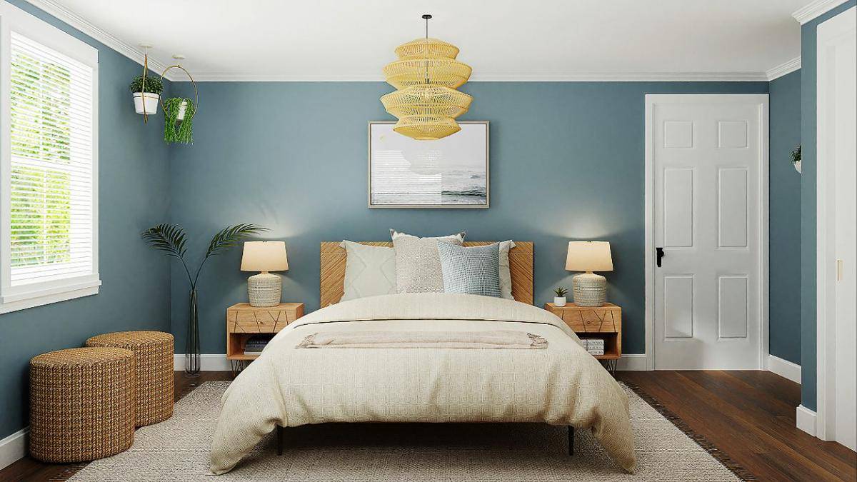 ilustrasi interior bergaya coastal