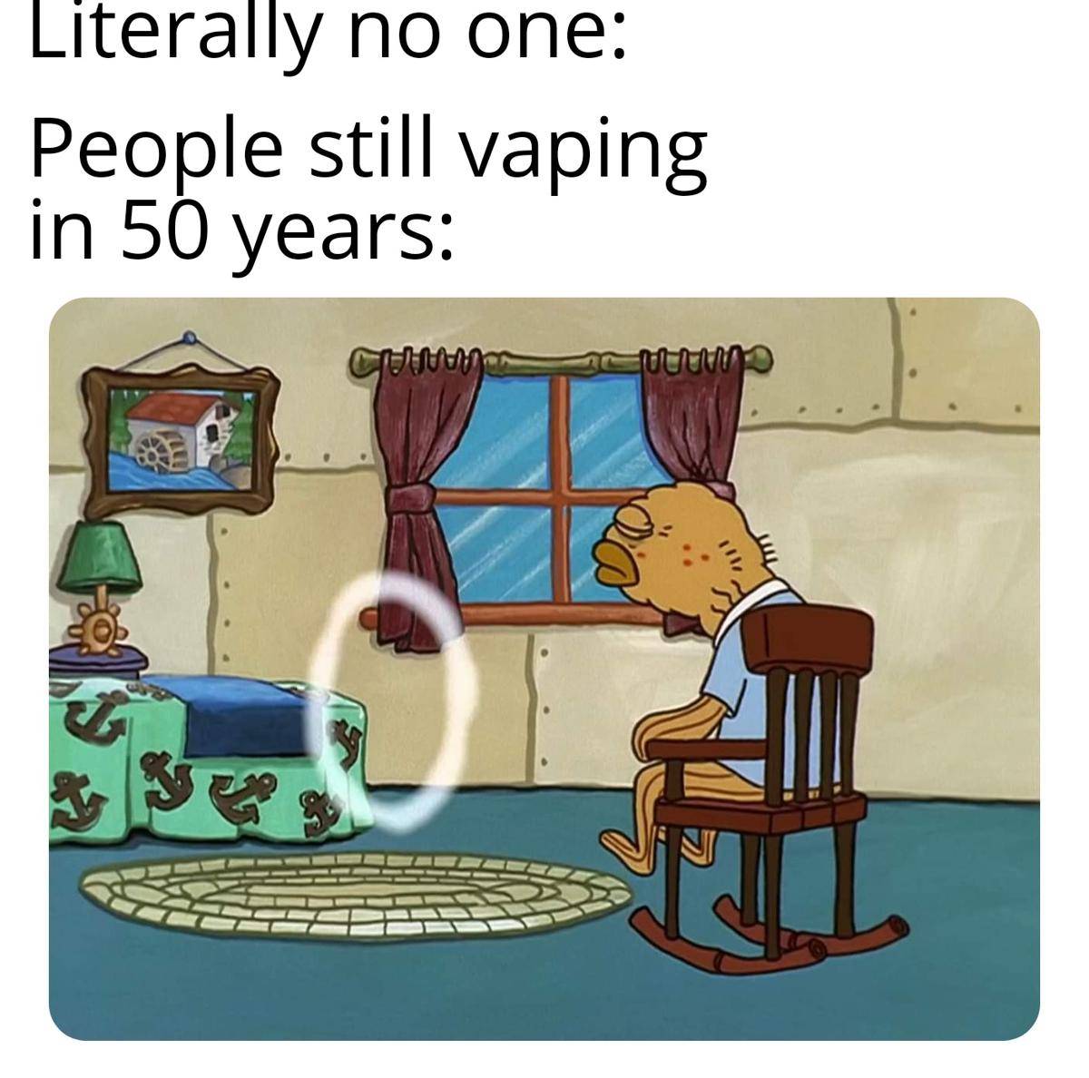 meme SpongeBob tentang merokok