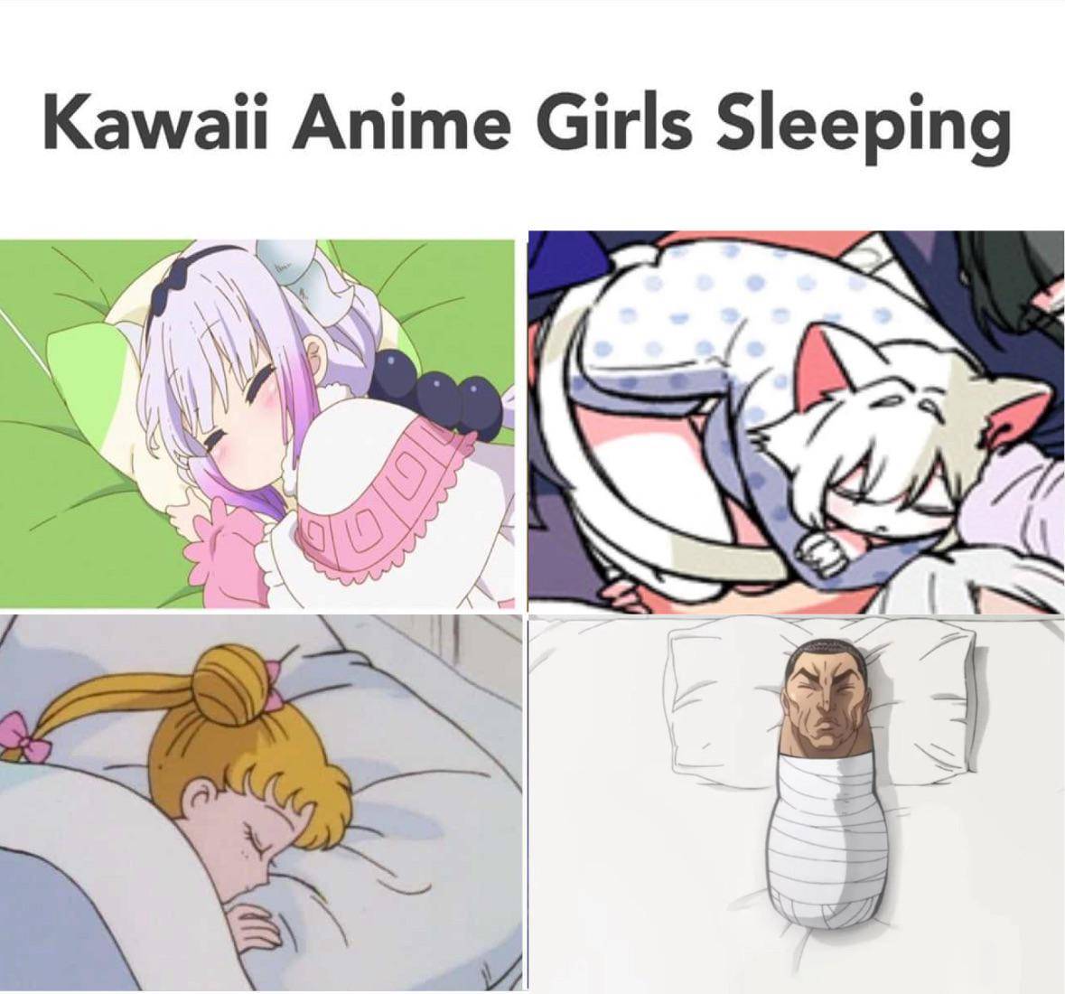 meme anime tentang tidur