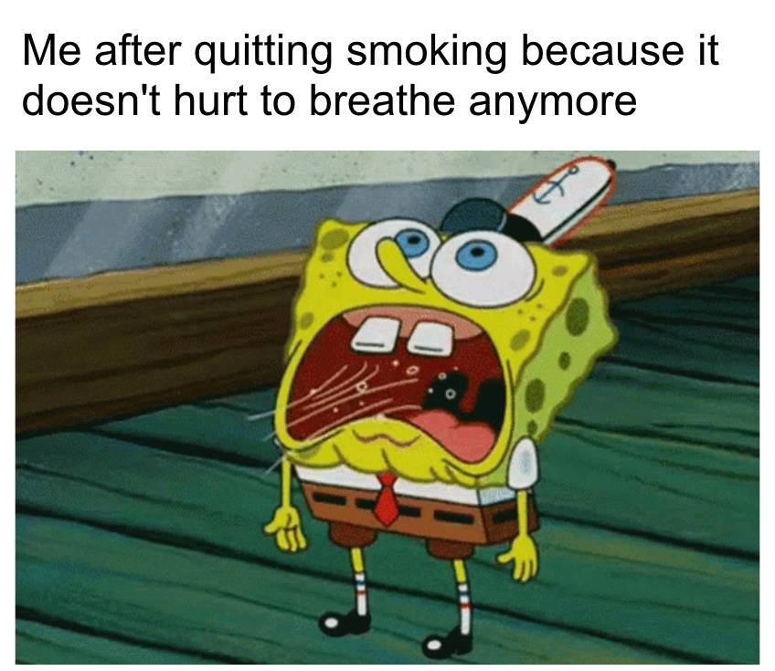 meme SpongeBob tentang merokok
