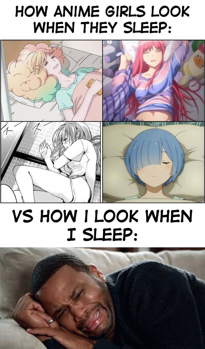 meme anime tentang tidur