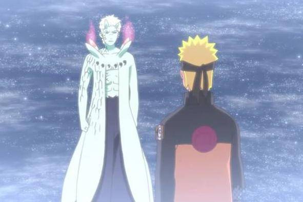 Naruto berbicara dengan Obito.